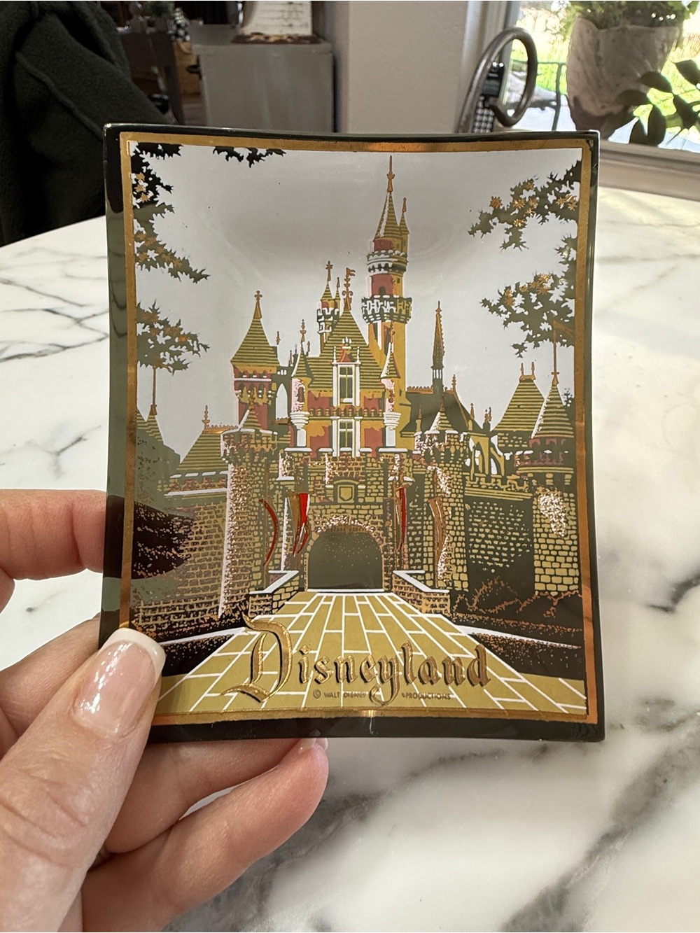 1960’s Disneyland Decorative Castle Trinket Dish by Houze Art made in USA - Picture 5 of 12